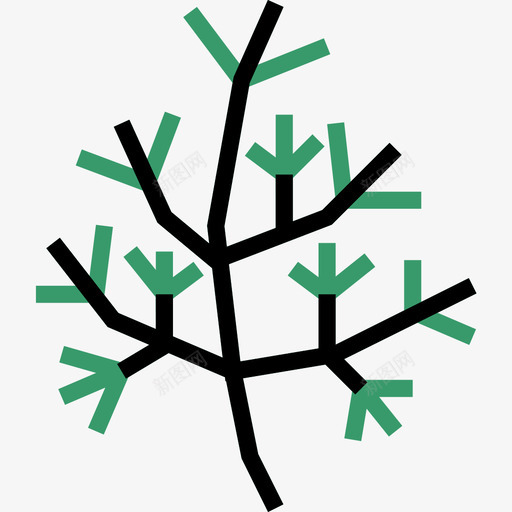莳萝草本植物2线状颜色图标svg_新图网 https://ixintu.com 线状 草本植物 莳萝 颜色