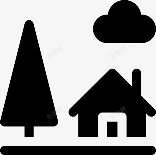 房屋景观65填充图标svg_新图网 https://ixintu.com 填充 房屋 景观65