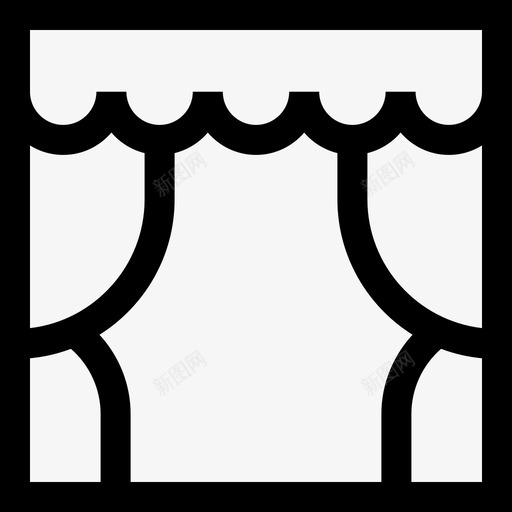 窗帘马戏团59直线图标svg_新图网 https://ixintu.com 直线 窗帘 马戏团59