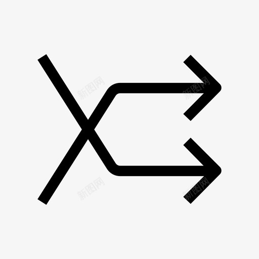 随机播放箭头音乐图标svg_新图网 https://ixintu.com 图标 播放 箭头 视频 随机 音乐