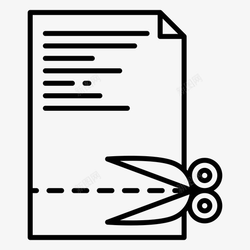 文件剪办公室纸图标svg_新图网 https://ixintu.com 剪刀 办公室 文件
