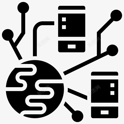 网络连接设备图标svg_新图网 https://ixintu.com internet 共享 图示 数据管理 网络 设备 连接