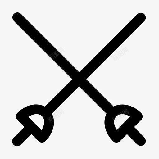 击剑运动会奥运会图标svg_新图网 https://ixintu.com 体育 击剑 奥运会 运动 运动会