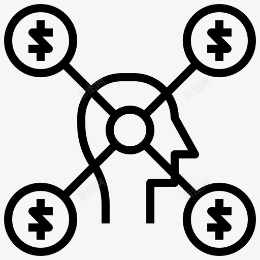 思维导图商业美元图标svg_新图网 https://ixintu.com 人 商业 思维导图 百万富翁习惯概述 美元 金融