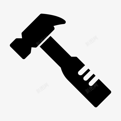 锤子建筑承包商图标svg_新图网 https://ixintu.com 工业 工具结构 建筑 承包商 设备 锤子