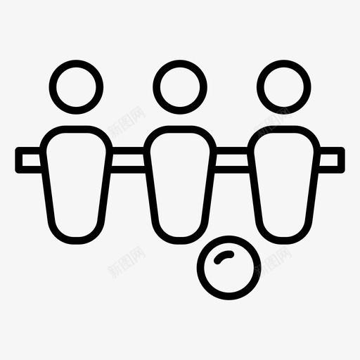 桌上足球足球游戏图标svg_新图网 https://ixintu.com 娱乐 桌上 游戏 足球
