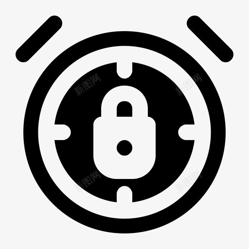 安全时间警报安全图标svg_新图网 https://ixintu.com 安全 安全时间 手表 时间字形 警报