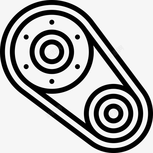正时皮带汽车零件7线性图标svg_新图网 https://ixintu.com 正时 汽车零件 皮带 线性
