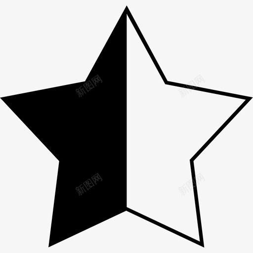 五角半星svg_新图网 https://ixintu.com 五角半星 填充 手绘 线性 扁平 简约 方正 单色