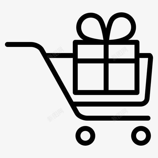 购物车送货礼品图标svg_新图网 https://ixintu.com 优惠 礼品 购买 购物1行 购物车 送货