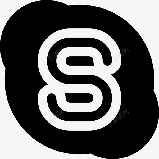 Skype社交媒体98已填充图标svg_新图网 https://ixintu.com Skype 填充 媒体 社交