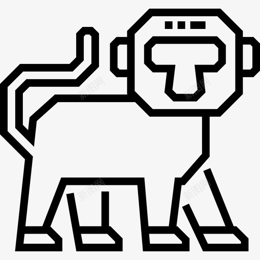 猴子日本33直系图标svg_新图网 https://ixintu.com 日本 猴子 直系