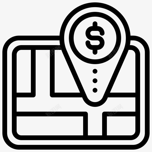 目标gps位置图标svg_新图网 https://ixintu.com gps pin 位置 地图 大纲 战略 目标 财务