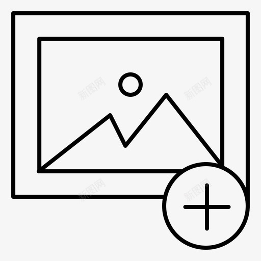 添加新建照片图标svg_新图网 https://ixintu.com 多媒体收藏 新建 添加 照片