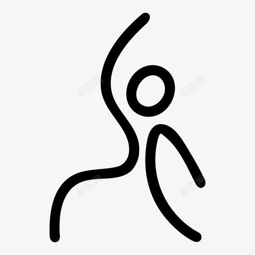 侧伸体式冷静图标svg_新图网 https://ixintu.com 体式 侧伸 冷静 姿势 瑜伽 精神 线条