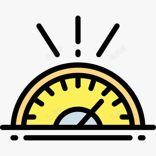 车速表汽车服务29线性颜色图标svg_新图网 https://ixintu.com 汽车服务 线性 车速 颜色