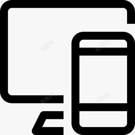 移动显示器桌面设备图标svg_新图网 https://ixintu.com 图标 媒体 手机 显示器 桌面 移动 米高 设备