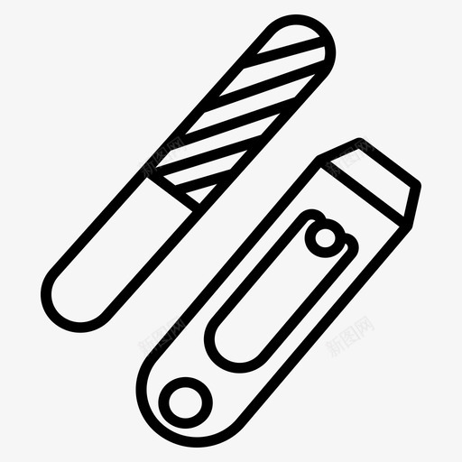 指甲护理指甲刀指甲锉刀图标svg_新图网 https://ixintu.com 化妆品 护理 指甲 指甲刀 整形 美容 锉刀