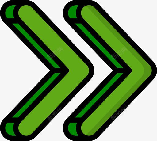 右箭头三维箭头3线颜色图标svg_新图网 https://ixintu.com 三维箭头3 右箭头 线颜色