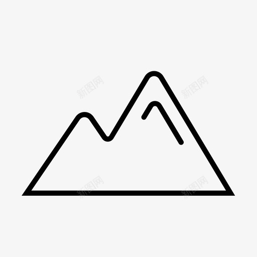 山高自然图标svg_新图网 https://ixintu.com 山 旅行 自然 高