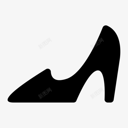 高跟鞋美女时尚图标svg_新图网 https://ixintu.com 时尚 模特 美女 高跟鞋