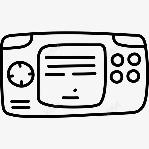 游戏机儿童玩具13黑色图标svg_新图网 https://ixintu.com 儿童玩具 游戏机 黑色