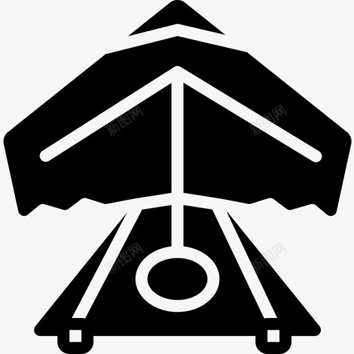 滑翔伞冒险运动14填充图标svg_新图网 https://ixintu.com 冒险运动14 填充 滑翔伞