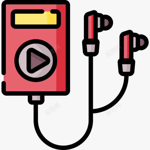 Mp3播放器媒体技术26线性彩色图标svg_新图网 https://ixintu.com Mp3 媒体 彩色 技术 播放器 线性