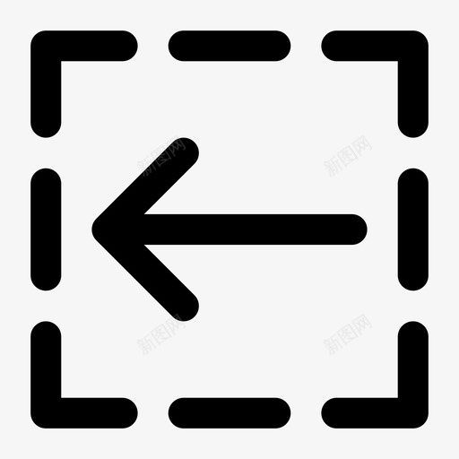 左后箭头材料虚线集112图标svg_新图网 https://ixintu.com 材料 箭头 虚线