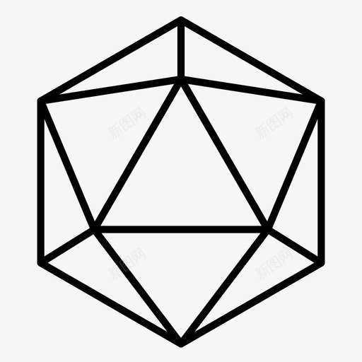 二十面体几何学柏拉图式图标svg_新图网 https://ixintu.com 三角形 二十 几何学 十面体 图式 柏拉 柏拉图 神圣
