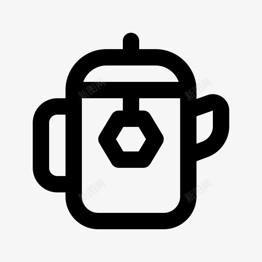 茶壶养蜂场17直线型图标svg_新图网 https://ixintu.com 养蜂场 直线 线型 茶壶