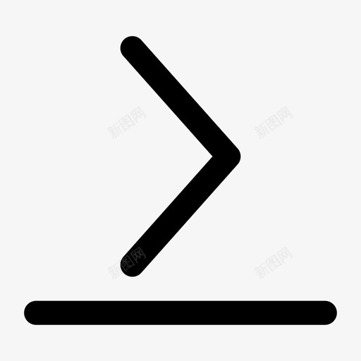 箭头短划线结束图标svg_新图网 https://ixintu.com 划线 材料 箭头 粗体 线条 结束