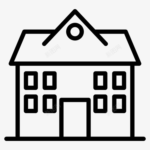 校舍大学教育图标svg_新图网 https://ixintu.com 大学 教育 校舍