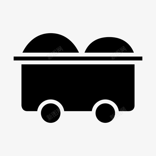运煤车建筑车矿车图标svg_新图网 https://ixintu.com 工业用 建筑车 矿车 运煤车