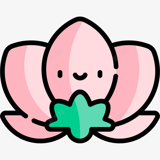 荷花美丽93线形颜色图标svg_新图网 https://ixintu.com 线形 美丽 荷花 颜色
