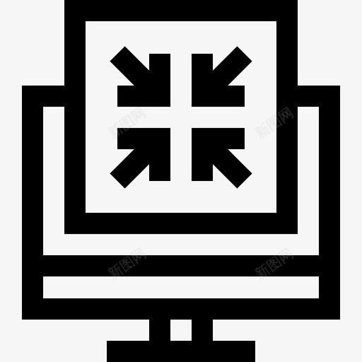 监视器响应式45线性图标svg_新图网 https://ixintu.com 响应 监视器 线性 设计