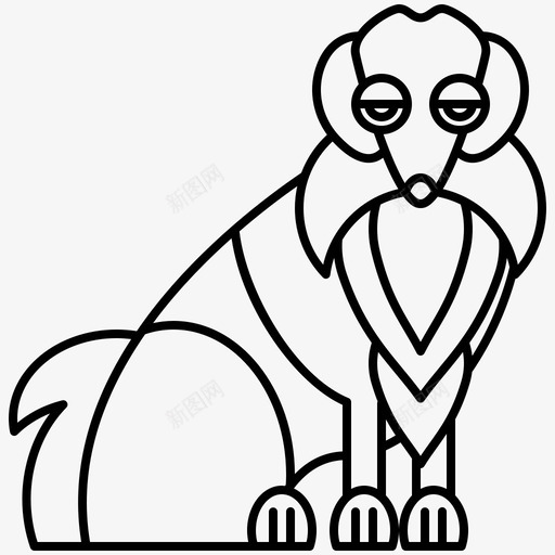 狗猎狼猎犬图标svg_新图网 https://ixintu.com 俄罗斯 犬种 猎犬 猎狼 系谱