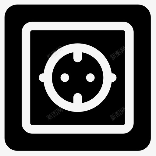 插座smarthome4填充图标svg_新图网 https://ixintu.com smarthome 填充 插座