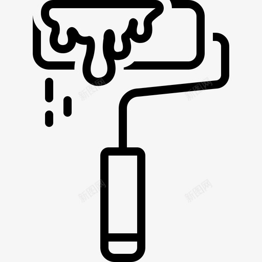 油漆着色剂油漆辊图标svg_新图网 https://ixintu.com 油漆 着色剂 颜料