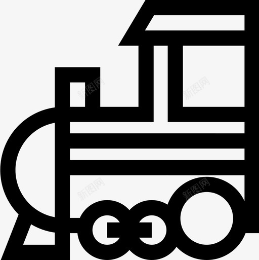 火车儿童玩具7线性图标svg_新图网 https://ixintu.com 儿童玩具 火车 线性