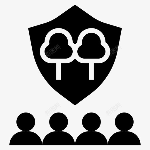 森林社区守卫保护图标svg_新图网 https://ixintu.com 保护 守卫 志愿者 持续 森林 社区 管理 雕文