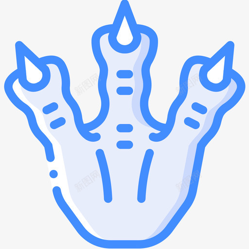 恐龙侏罗纪4蓝色图标svg_新图网 https://ixintu.com 侏罗纪 恐龙 蓝色