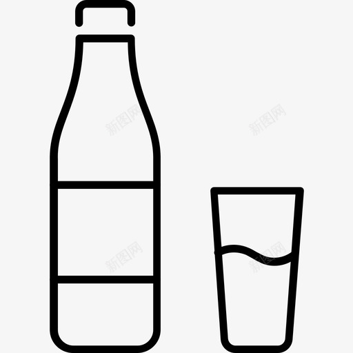 瓶装酒酒饮料图标svg_新图网 https://ixintu.com 卡塔尔 玻璃杯 瓶装 饮料