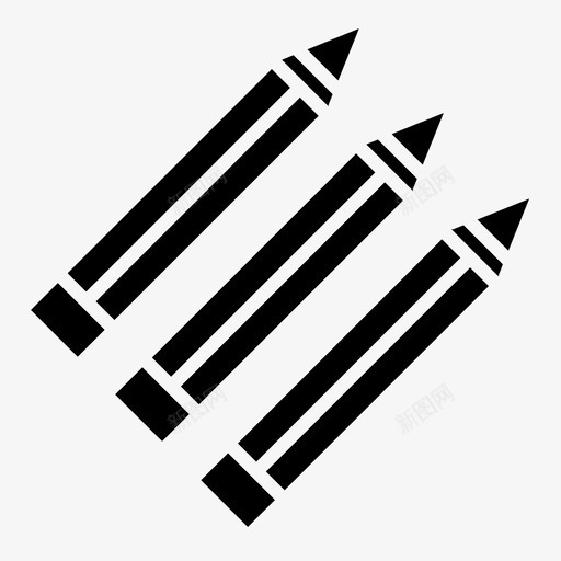 蜡笔艺术着色图标svg_新图网 https://ixintu.com 工具 着色 绘图 艺术 蜡笔