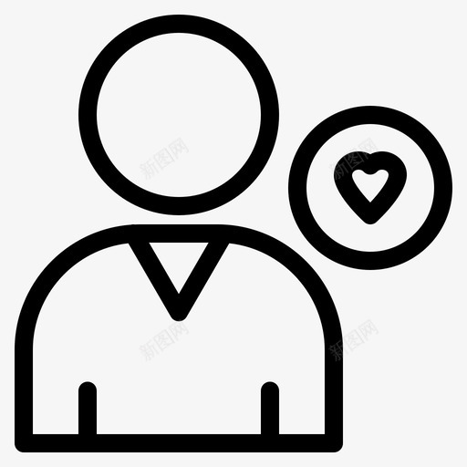 最爱心人图标svg_新图网 https://ixintu.com 喜欢 最爱 用户