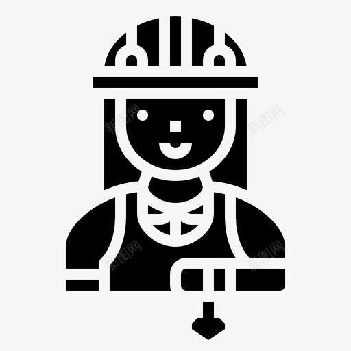 建筑师建筑工人2字形图标svg_新图网 https://ixintu.com 字形 建筑工人2 建筑师
