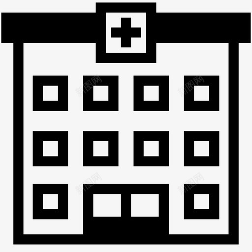 医院大楼病房图标svg_新图网 https://ixintu.com 中心 医疗 医院 图标 大楼 病房