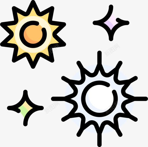 恒星空间146线色图标svg_新图网 https://ixintu.com 恒星 空间 线色