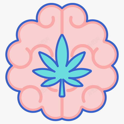 内大麻素cbd油2线状颜色图标svg_新图网 https://ixintu.com cbd 大麻 线状 颜色