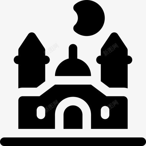 清真寺景观65填充图标svg_新图网 https://ixintu.com 填充 景观 清真寺